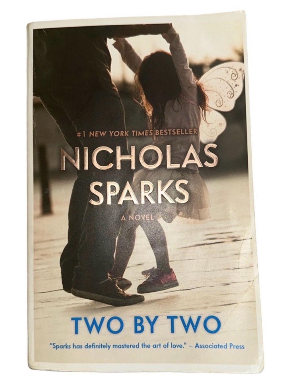Nicholas Sparks "Two by Two" Paperback Book - Cream & Blue Cover
